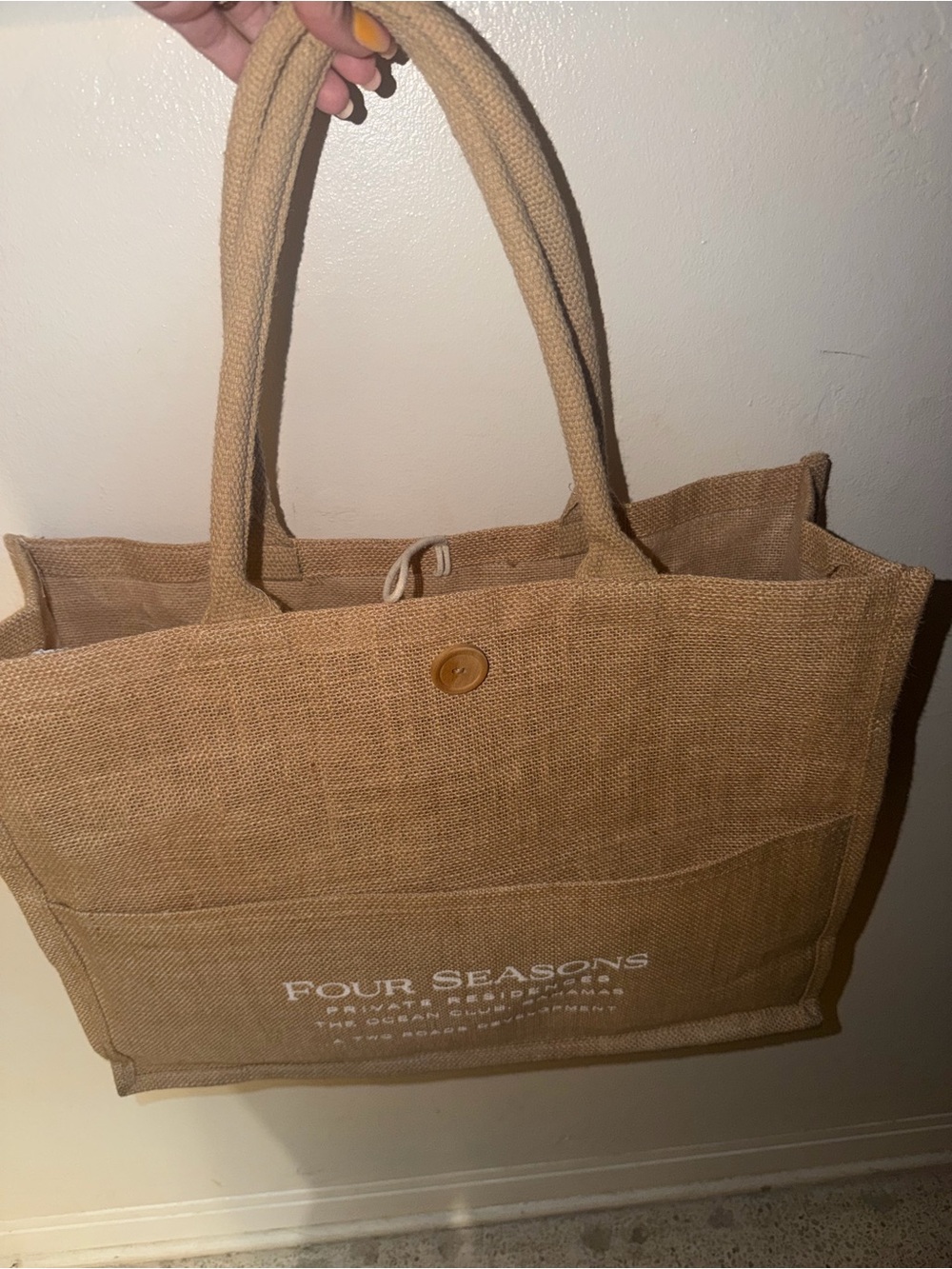 Natural Jute Tan Tote Bag